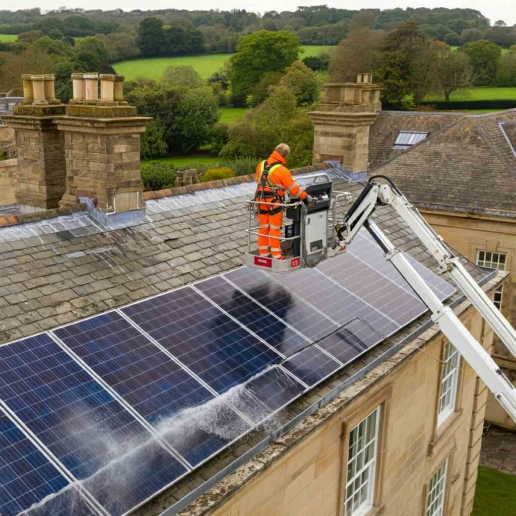 Solar Panel Cleaning Rooftop